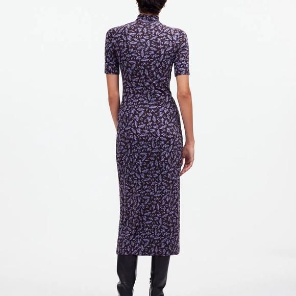 Madewell Drapey Pull on Midi skirt in Floral - size small - Picture 2 of 5